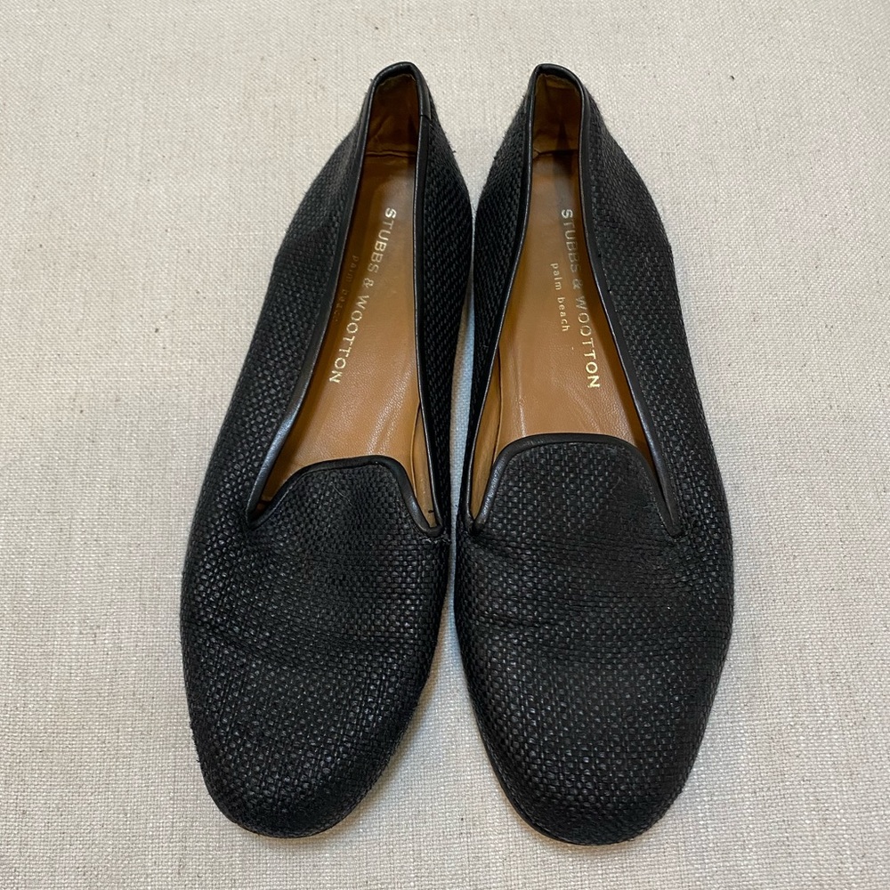 Stubbs & Wootton Woven Raffia Slippers - Men’s - Size 9